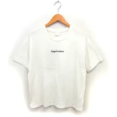 イエナ IENA クルーネック カットソー Tシャツ プリント 英字 コットン 綿 透け感 五分袖 オフホワイト /NT13