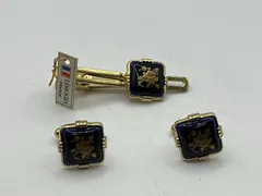 LIMOGES CASTEL FRANCE リモージュ 花柄 カフス ネクタイピン セット