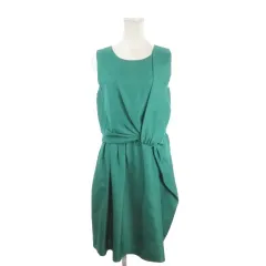 ストロベリーフィールズ STRAWBERRY-FIELDS grace パーティードレス ワンピース フォーマル 緑 グリーン ラウンドネック ノースリーブ ツイストデザイン /MN27 ■GY59