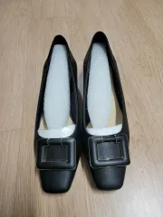 レディース)ブラック フラット シューズ 靴 (新品 250m)