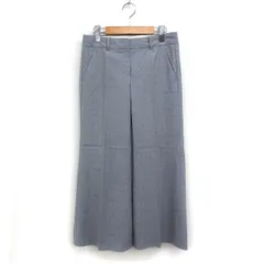 セオリー Theory ワイドパンツ センタープレス 無地 ウール XO グレー 灰 /FT11