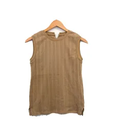 シップス SHIPS カットソー Tシャツ ノースリーブ コットン シンプル ブラウン 茶 /KT34