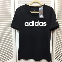 未使用☆adidas アディダス 半袖Ｔシャツ M ブラック×ホワイトプリント