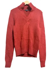 バーバリー ロンドン BURBERRY LONDON ニット セーター 1 プルオーバー リブ ウール 羊毛 モヘヤ レッド 赤 長袖 トップス