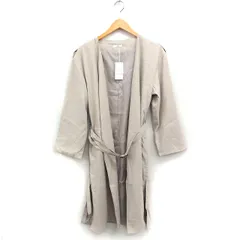 アーバンリサーチ URBAN RESEARCH タグ付き ノーカラー トレンチコート アウター ロング 無地 F グレージュ /FT17