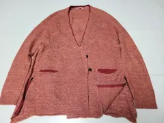 システム ハン(HAN) オーバーサイズ Vネック モヘアウールニットカーディガン ポール1292