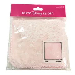 Disney ディズニー ミッキーモチーフ ミニタオル コットン ライトピンク【中古】【新品同様】【美品】レディース