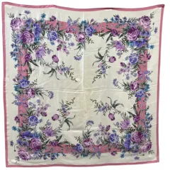 YVES SAINT LAURENT　イヴ･サンローラン　スカーフ　フラワー　花柄
