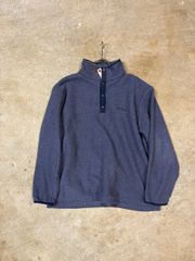 80s USA製 llbean ハーフジップ フリースジャケット ドローコード