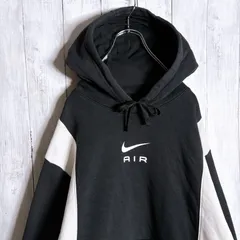 【海外モデル/日本未発売】ナイキ NIKE AIR ブラック ホワイト スウェット パーカー #784