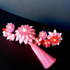 つまみ細工　髪飾り　✴︎彩花✴︎ 成人式卒業式七五三　No.438再販1 つまみ細工 髪飾り ✴︎彩花✴︎ 成人式卒業式七五三 No.438再販4