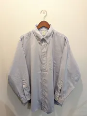 美品　USA製　80s　Brooks Brothers　ブルックスブラザーズ　シャツ　makers　緑タグ　ブルー　ボタンダウン　綿ポリ
