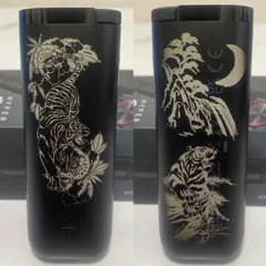 虎 両面 加工 glo HYPER pro グロー ハイパー プロ オブシディアン ブラック 黒 タイガー 猛虎 和柄 和彫り 三日月 水墨画 レーザー加工 新品 未使用 送料無料 オリジナル カスタム