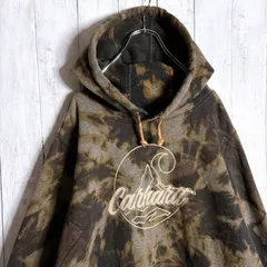 【海外モデル】Carhartt WIP カーハート タイダイ ブリーチ スウェット パーカー ブラック系 #s5