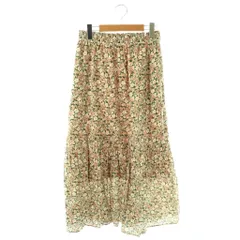 ユニクロ UNIQLO ×ポール＆ジョー PAUL&JOE フラワープリントスカート フレア M 緑 マルチカラー /CX ■ECB001