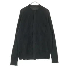 DKNY DONNA KARAN NEW YORK ダナキャランニューヨーク 長袖 ハイネック ニットジャケット L ブラック メンズ 古着