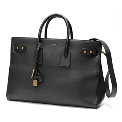 サンローラン / SAINT LAURENT　サック ド ジュール シン ラージ / トートバッグ　631526DTI0W1000　グレインレザー　ブラック 【中古】