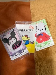 サンリオ ウエハースカード 3枚おまとめ クロミ ポチャッコ ポムポムプリン×キティ