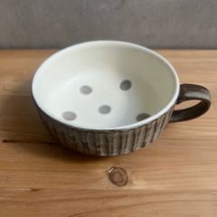 新品未使用 工房十鶴さんのドット柄ミニ小鉢⑧やちむん 作家もの 十鶴
