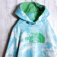 【海外モデル】THE NORTH FACE ブリーチ タイダイ ウォッシュブルー スウェット パーカー #8