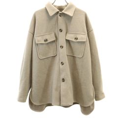 ZARA ウールブレンド オーバーシャツ ベージュ Mサイズ - メルカリ