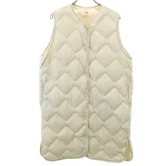 UNIQLO ユニクロ ウルトラライト ロング ダウンベスト M アイボリー レディース 古着