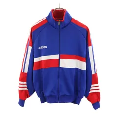 adidas アディダス 80s 日本製 ヴィンテージ トラックジャケット O ブルー デサント ジャージ メンズ 古着