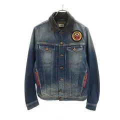 DIESEL ディーゼル イタリア製 デニムジャケット M インディゴブルー トラッカー ジージャン メンズ 古着
