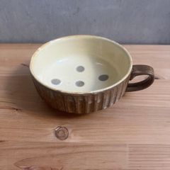 新品未使用 工房十鶴さんのドット柄ミニ小鉢⑧やちむん 作家もの 十鶴