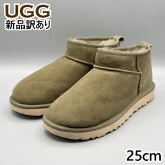 【新品】UGG ムートンブーツ バーントオリーブ USA8/JP25cm クラシックウルトラミニ レディース/女性用 1116109 アグ (ug295)