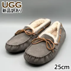 【新品】UGG モカシンスリッポン ムートンシューズ ピューター USA8/JP25cm ダコタ レディース/女性用 1107949 アグ (ug312)
