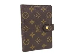 LOUIS VUITTON ルイヴィトン 手帳カバー アジェンダPM R20005 ブラウン モノグラム ユニセックス 6穴式 美品