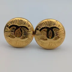 極美品 シャネル イヤリング ココマーク ラウンド ゴールド 初期ヴィンテージ