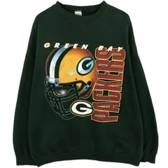 古着 90年代 ロゴセブン LOGO7 NFL GREEN BAY PACKERS グリーンベイパッカーズ プリントスウェットシャツ トレーナー USA製/eaa615517
