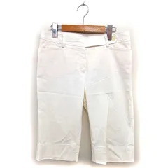 オールドイングランド OLD ENGLAND ハーフパンツ ストレート コットン 綿 透け感 ジップフライ 38 オフホワイト /NT6