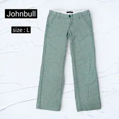 Johnbull ジョンブル ギンガムチェック ワークパンツ グリーン L 日本製 コットン100%