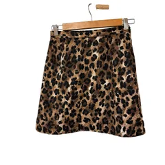  SNIDEL スナイデル レオパード ミニスカート レースアップ ブラウン / 豹柄・レオパード 1サイズ 2100000114719【MN23】