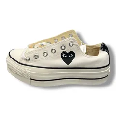 参考上代25,300円 未使用品 Converse × PLAY COMME des GARCONS All Star Low オールスターローカットスニーカー コンバース プレイコムデギャルソン コラボ AZ-K125 ホワイト