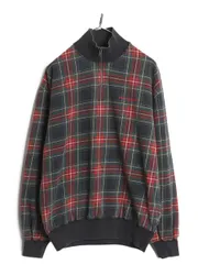 【お得なクーポン配布中!】 90s ポロスポーツ ラルフローレン ハーフジップ スウェット メンズ M / オールド チェック ハイネック 裏起毛 プルオーバー マルチカラー