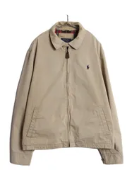 【お得なクーポン配布中!】 ポロ ラルフローレン スイングトップ ジャケット メンズ XL / コットン ブルゾン ワンポイント フルジップ チェック ライナー 大きいサイズ