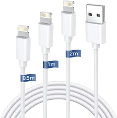 iphone 充電ケーブル ライトニングケーブル 純正 0.5M/1M/2M 3本セット iPhone 充電器 ケーブル lightning ケーブル アイフォン充電ケーブル 2.4A急速充電 USB同期 高速データ転送 断線防止 超高耐久 iPho ...