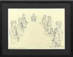 【中古】原画イラストボード ジョーカー・ゲーム 額装 複製原画 D機関
