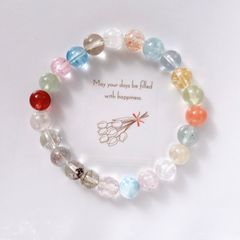 大玉ラリマー14.5mmクンツァイトパール天然石ブレスレット