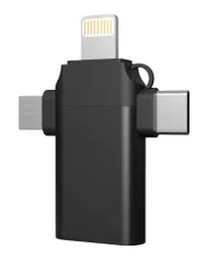 OTG変換アダプタ 3in1 ライトニング タイプｃ Micro USB-B to USB-A変換アダプタ 5Gbps高速転送 コンパクト 設定不要 写真/ビデオ/ファイル iPhone/Android/Switch/タブレットに対応