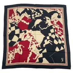 HERMÈS 赤い馬 シルクスカーフ 90cm - メルカリ