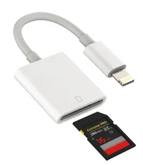 SDカードリーダー Lightning フラッシュカード 変換 アダプター アイフォン ライトニング データ移行 ケーブル かーどりーだー カメラ 写真 転送 保存 Apple データ バックアップ アクセサリー 対応iPhone 14Plus 14 ...
