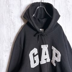 【海外モデル】ギャップ GAP ブラック デカロゴ スウェット パーカー #530