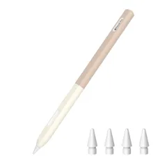 アップルペンシル Apple Pencil Pro/Apple Pencil 第二世代 対応 保護ケース カバー ケース シリコン素材 [YAJOJO] 全面保護 装着簡単 高耐久 防塵 キズ防止 指紋防止 ノンスリップ（ グラデーションオフホワイト）