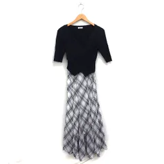 フレイアイディー FRAY I.D 切替 ワンピース カシュクール ロング丈 インナー付き ONE ブラック 黒 ホワイト 白 /FT17