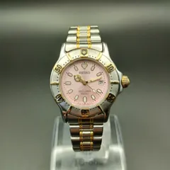 【稼働・電池交換済】SEIKO セイコー SCUBA スキューバ 200m ピンク文字盤　レディース腕時計